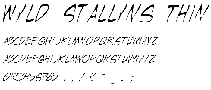 Wyld Stallyns Thin font